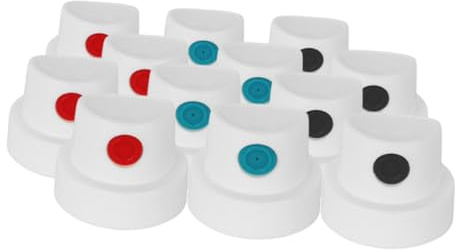 Veemoon Capuchons de Peinture Aérosol pour Femmes 12pcs en Plastique Buses de Pulvérisation Précises Design Portable pour Projets de Peinture en Extérieur