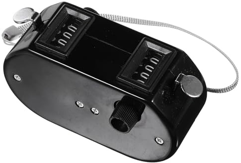 ELEOUTI Portable Dual Counting Handheld Clicker Counter with Abs Material, Black Mechanical Score Counter for Sporting Events and Games, for Baseball and Golf Random Color