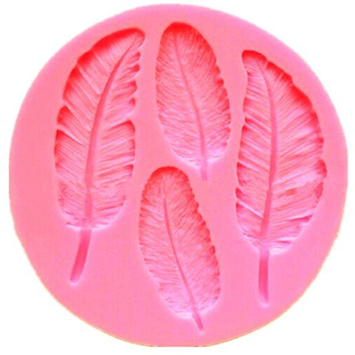 BeautyTopPicks - Moule en Silicone en Forme de Plume, pour fondants au Chocolat, décorations en Sucre et Cupcakes