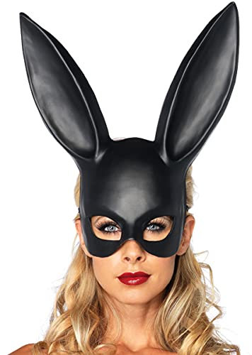 LEG AVENUE Verruchte Bunny Halbmaske Hase Schwarz Einheitsgröße