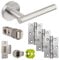 Jigtech JTB71215 Eden Door Pack-Latch, Satin Chrome