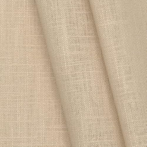 Stoff Kontor STOFFKONTOR 100% Leinenstoff - edler Naturstoff - vorgewaschen - Meterware, beige - zum Nähen von Kleidern, Röcken, Trachtenmode