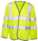 HI VIZ Big Size Long Safety Vest, Long Sleeve Velcro Waistcoat (2XL) Yellow