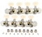 Metallor Guitar Machine Heads Tuning Pegs Keys for Mandolin Banjo and 8 String Guitars Instruments Double Hole Chrome Plating 4L 4R.