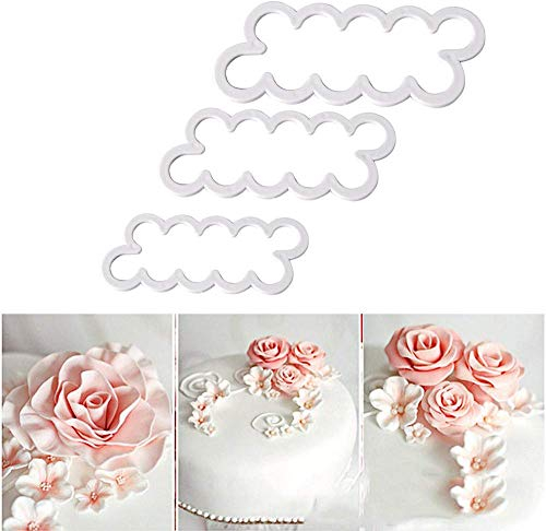 Ausstechformen für Kuchendekoration, Blumen, EPRHY The Easiest Rose Ever, 3 Stück