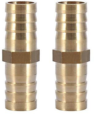 Connettore diritto spinato, adattatore per tubo diritto bidirezionale in ottone raccordo tubo raccordo raccordo giunzione tubo raccordo 6/8/10/12/14/16/20mm(14mm 2pcs)