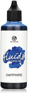100 ml Fluids Alcohol Ink Blue Sapphire for Fluid Art and Resin, Blue