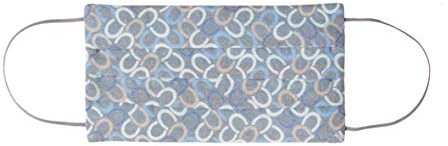CODELLO Damen Gesichtsmaske | Mund-Nasen-Maske mit schickem Monogramm-Druck aus Baumwolle, Blau, Einheitsgröße