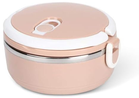 HERCHR Lunch Box,Boite Bento en Acier Inoxydable pour Enfants et Adultes, Boites Repas Chaud Portable,700ml Acier Inoxydable Boîtess Alimentaires,15 x 8,5cm