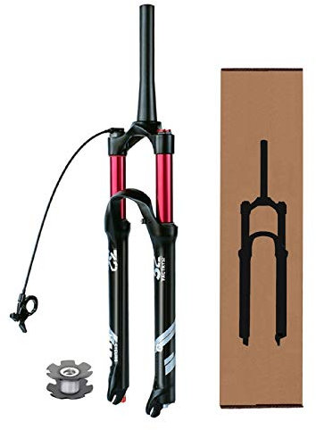 Fourches VTT 26/27,5/29 Pouces Amortisseur Descente, Alliage Magnésium 1-1/8 Remote Lock Out Suspension Voyage 140mm (Couleur : D, Size : 27.5 inches)