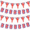 Wimpelkette mit Union Jack-Flaggen, rechteckige und dreieckige Flaggen, Wimpelkette, insgesamt 60 Stück, 19.8 m, England-Flagge, Banner für nationale Tagesumzüge, königliche Party-Dekorationen