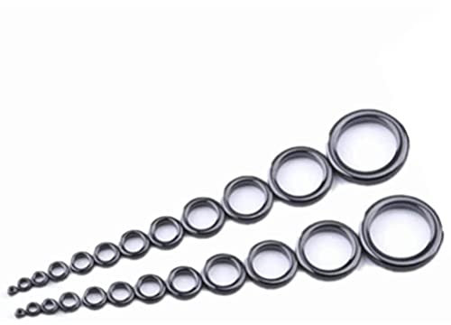 HUSHUI Fishing Rod Guides Repair Kit,24PCS Fishing Rod Repair Kit Rod Tip Repair Kit Ceramic Guide Ring 12 Sizes Rod Eye Replacement Kit