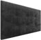 DHOME Kopfteil, gepolstertes Bett Kopfteil 8cm dick. Gepolstertes Kopfteil ACUALINE Stoff und Kunstleder. Bett-Kopfteile (Stoff Schwarz, 90cm (Betten 80/90))