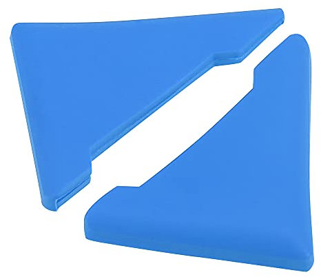 X AUTOHAUX 2pcs PVC Universal Car Door Corner Edge Guards Bumper Protector Blue