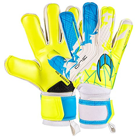 HO Soccer One Roll/Negative Asteroid Lime Torwarthandschuhe, Unisex Kinder, Lime/Blau, 5,5