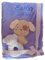 Wuff-Dogsworld Babydecke mit Namen Bestickt Babysocken und/oder Babyrassel Greifling Baby Geschenk Geburt Taufe (Pastell Hund)
