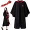 Magier Robe,Magier Uniform,mit Umhang und Krawatte,für Karneval,Halloween,Harry Potter cosplay kostüm (M, rot)