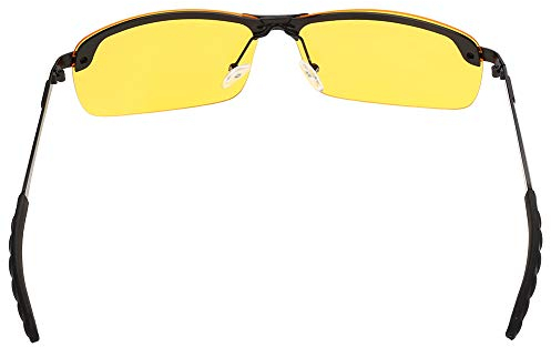 Nachtsichtbrille nachtzichtbrillen Nachtfahrbrille fahren Blendschutz Nachtbrille zum autofahren HD Halbrand Metallrahme Ultra leicht Sportbrille Polarisierte Sonnenbrille Treiber Glasses Unisex