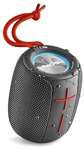NGS Roller Nitro 1 Black - Altavoz Portátil Compatible con Tecnología Bluetooth y True Wireless, Luces RGB, Impermeabilidad IPX5, Micrófono Incoporado, 10W, Color Negro