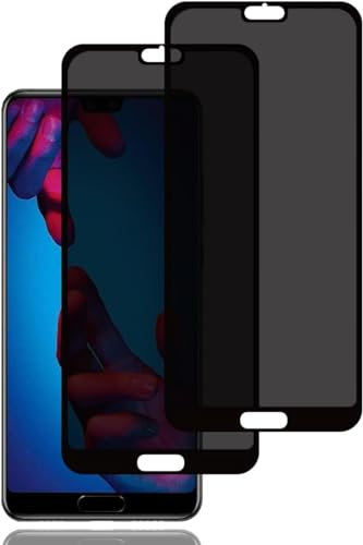 [2 Stück] Anti-Spy Tempered Glass Sichtschutz für Huawei P20 Lite, Blickschutzfolie Gehärtetem Glas, Kratzfest, Blasenfrei, Displayschutzfolie Anti-Spähen Privatsphäre Sichtschutzfolie