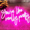 You are Like Really Pretty Neon Sign Pink Room Decor LED Neon Signs Wall Decor for Bedroom Bachelorette Party Teen Girls Room with Dimmable Switch USB Power(16.9 * 10.6inches)