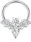 AROWRO 16G Septum Schmuck Septum Ring 10mm Daith Ohrringe Septum Clicker Nasenringe CZ Fledermaus Daith Piercing Schmuck Helix Tragus Rook Lobe Ohrringe 316L Chirurgenstahl Knorpelohrring Silber