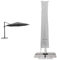 Schneider Sonnenschirm Rhodos Grande, anthrazit, 400 cm anthrazit, 789-15, 25.5 kg Schutzhülle für Ampelschirme bis 400 cm Ø und 300 x 300 cm, 813-40, silbergrau, 240 x 57 cm, 0.4 kg