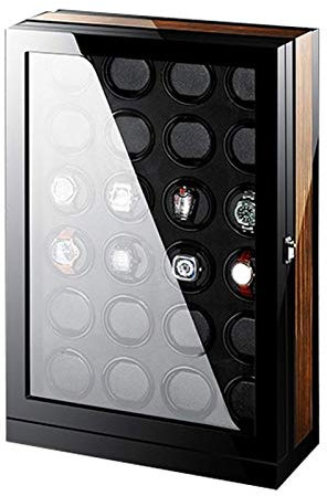 SXSGSM Lussuosa Scatola Carica Orologi Intelligente Gira-Orologi Automatico LCD Touchscreen Vetrina Porta Orologi con Motore e LCD Touchscreen per 24 Orologi Automatici The New