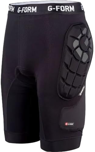 G-Form MX Short with Chamois - Bike Shorts for Men - Protective Athletic Gear for Biking - Noir, Adulte Moyen