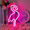 Flamingo Neon Rosa Flamingo Neonlicht Lampe Zeichen Neon Signs LED Neonlicht Zeichen Batterie oder USB Betrieben Neonlampe Leuchten Neon Flamingo für Party Weihnachtsbar Hochzeit