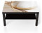 DEQORI Glastisch | schwarz groß 90x50 cm | Motiv Elegante Goldene Wellen | ausgefallener Beistelltisch aus Glas | Hochglanz Couchtisch fürs Wohnzimmer | moderner Couch Tisch mit Design