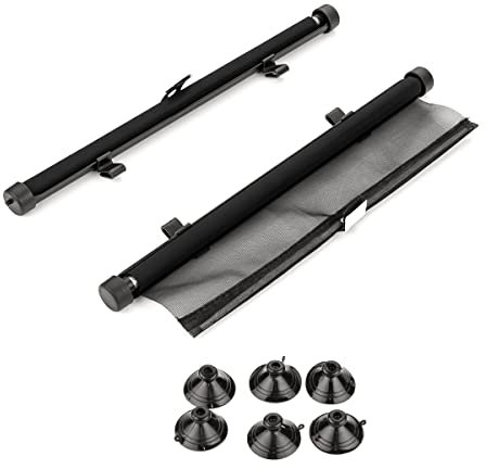 LST 2x Sonnenschutzrollo Hitzeschutz Seitenscheibe durchsichtig 40 cm