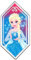 Disney © Frozen Die Eiskönigin Elsa 1 - Aufnäher, Bügelbild, Aufbügler, Applikationen, Patches, Flicken, Zum Aufbügeln, Größe: 8,5 x 4,2 cm