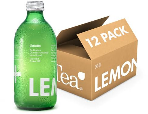 Lemonaid - Limette Limonade - Faire Limonade mit besten Bio Zutaten - Leckeres Erfrischungsgetränk in Glas Flasche - Mit geringem Zucker Gehalt (12 x 330ml) - inkl. 3€ MEHRWEG Pfand