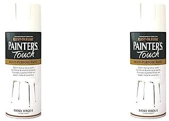 Rust-Oleum AE0040008E8 400ml Painter's Touch Spray Paint - Ivory Bisque Gloss (Pack of 2)