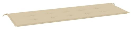 MNISDFL Patio Stuhl Möbel Ersatz Kissen Gartenbank-Auflage Beige 150x50x3 cm Oxford-Gewebe