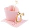 Winlauyet 135 ml / 4.56 oz Porcelain Espresso Cups Heart-Shaped Cup Mug with Saucer and Spoon Set Ceramic Coffee Tea Cups (Pink)