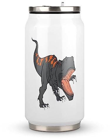 Dinosauro divertente in acciaio inox Tumblers personalizzato vino Tumbler tazza tazza da viaggio con coperchio 12oz