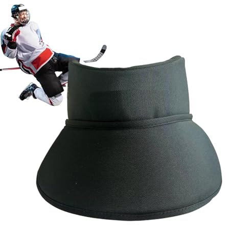 Hockey-Nackenschutz – Nackenschutz mit Aufkleber, wasserdicht, atmungsaktiv, Eishockey-Nackenschutz, Halsbandschutz, Hockeyausrüstung, ergonomisch, bequem, für Torhüter, Damen, Herren, Erwachsene