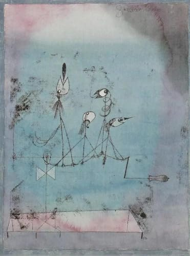 Zchdk Yhdesh Paul Klee Poster Zwitschermaschine, abstraktes Gemälde, Paul Klee, Leinwand-Kunstdrucke für Wohnzimmer, Dekorbild, 50 x 70 cm, ohne Rahmen