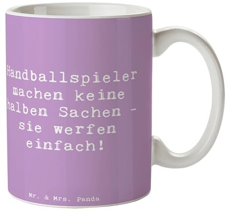 Mr. & Mrs. Panda Tasse Spruch Handball Wurf - Geschenk, Leidenschaft, Handball Leidenschaft, keine halben Sachen, Schnelligkeit, Outdoor-Sport,