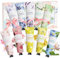 Handcreme Set,10 x 30ml Mini Handcreme für Sehr Trockene Hände, Handcreme Damen Geschenkset,Feuchtigkeitscreme-Hände Weihnachten & Geburtstags Geschenk Blume Duft Hand creme