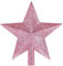 20CM Pink Mini Star Tree Topper Christmas Decorations Glitter Tree Top Star Christmas Tree Topper Small Christmas Tree Decoration Treetop for Christmas Tree Ornaments
