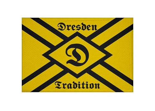 U24 Aufnäher Dresden Tradition Fahne Flagge Aufbügler Patch 9 x 6 cm