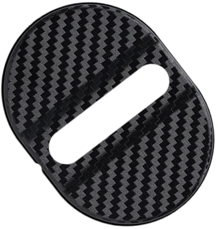 Car Door Latch Lock Trim Cover | Noise Reducing Protective Cover,4 Latch Lock Trim Cover, Carbon Fiber Car Door Decoration, Shock Absorbing Door Lock Protector