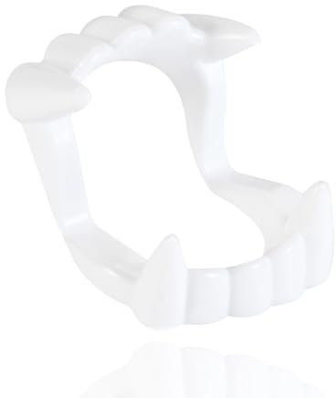 Kostümheld 10x Vampirgebiss Vampirzähne Gebiss zum Aufstecken für Kinder - Halloween & Fasching & Karneval - Dracula & Vampir