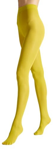 VENEZIANA NUOVA Satinelle 40 DEN Collant Colorati Donna - Microfibra - Opachi E Resistenti - Eleganti - Adatti Per Ogni Occasione - Calze Comode E Morbide - Alta Qualità - Limone - M