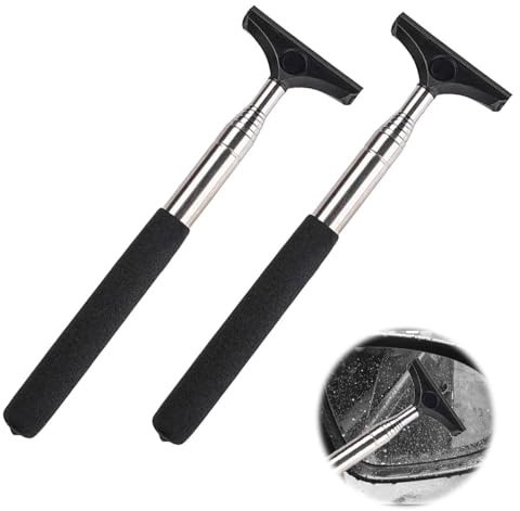 Azlanway Limpiacristales para coche, 2 unidades, mini limpiacristales retráctiles para espejo retrovisor, extractor de lluvia y niebla