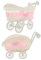 Toddmomy 2pcs Baby Doll Stroller Baby Pram Hamper Basket Baby Carriage Centerpiece Decorative Stroller for Baby Shower