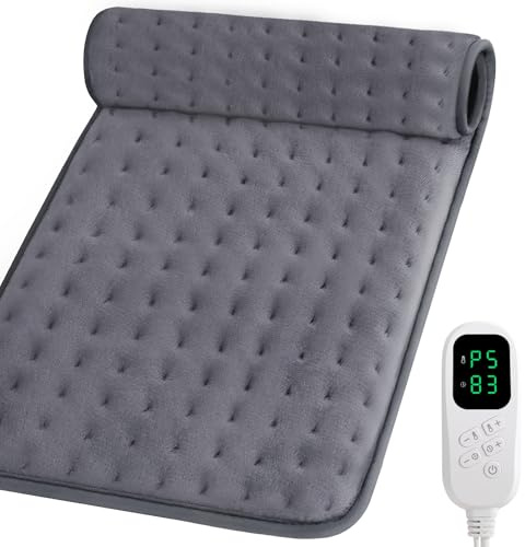 Heat Pad with Automatic Shut-Off, Rapid Deep Heat Electric Heating Pad for Back Neck Shoulder Abdomen, Machine Washable